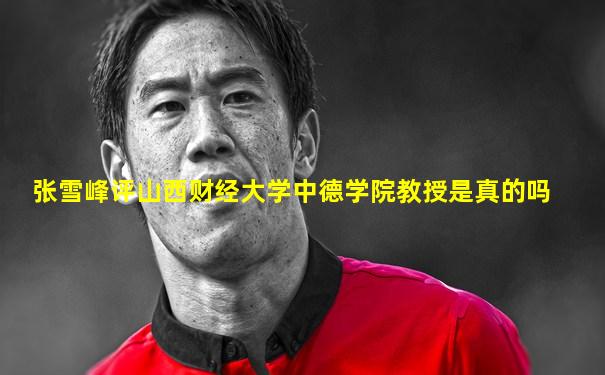 张雪峰评山西财经大学中德学院教授是真的吗