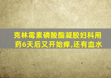 克林霉素磷酸酯凝胶妇科用药6天后又开始痒,还有血水