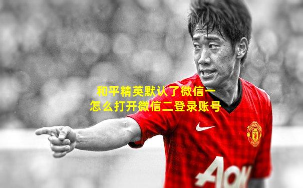 和平精英默认了微信一怎么打开微信二登录账号