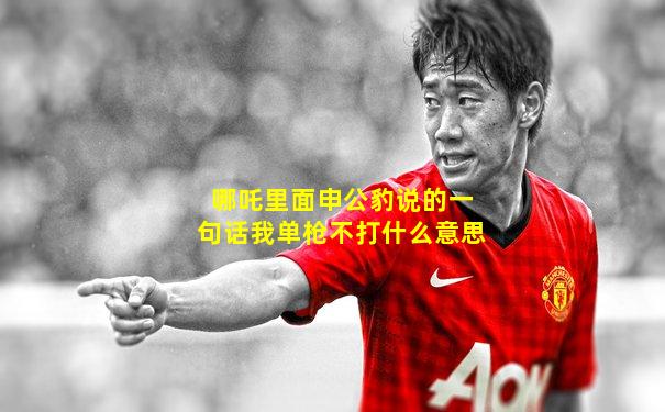 哪吒里面申公豹说的一句话我单枪不打什么意思